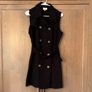 Tuckernuck Black Double-Breasted Mini Dress